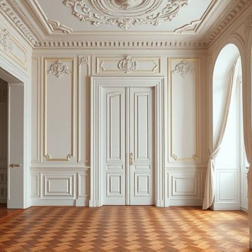 Appartement haussmannien avec moulures et parquet.